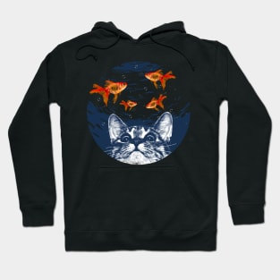 Cat and goldfish Hoodie